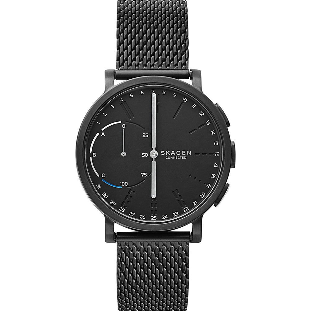 Skagen Hagen Connected Steel Mesh Hybrid Smartwatch Black Skagen Wearable Technology
