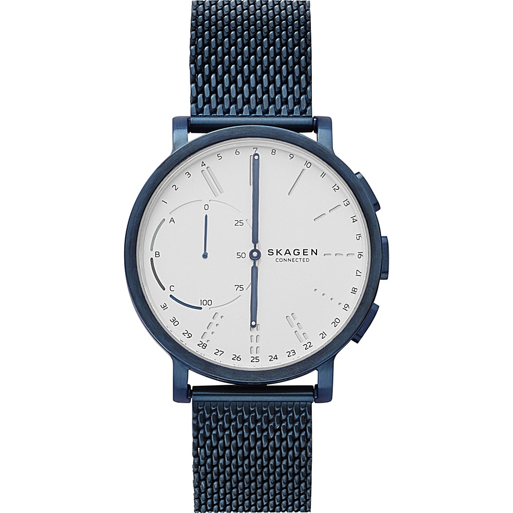 Skagen Hagen Connected Steel Mesh Hybrid Smartwatch Blue Skagen Wearable Technology