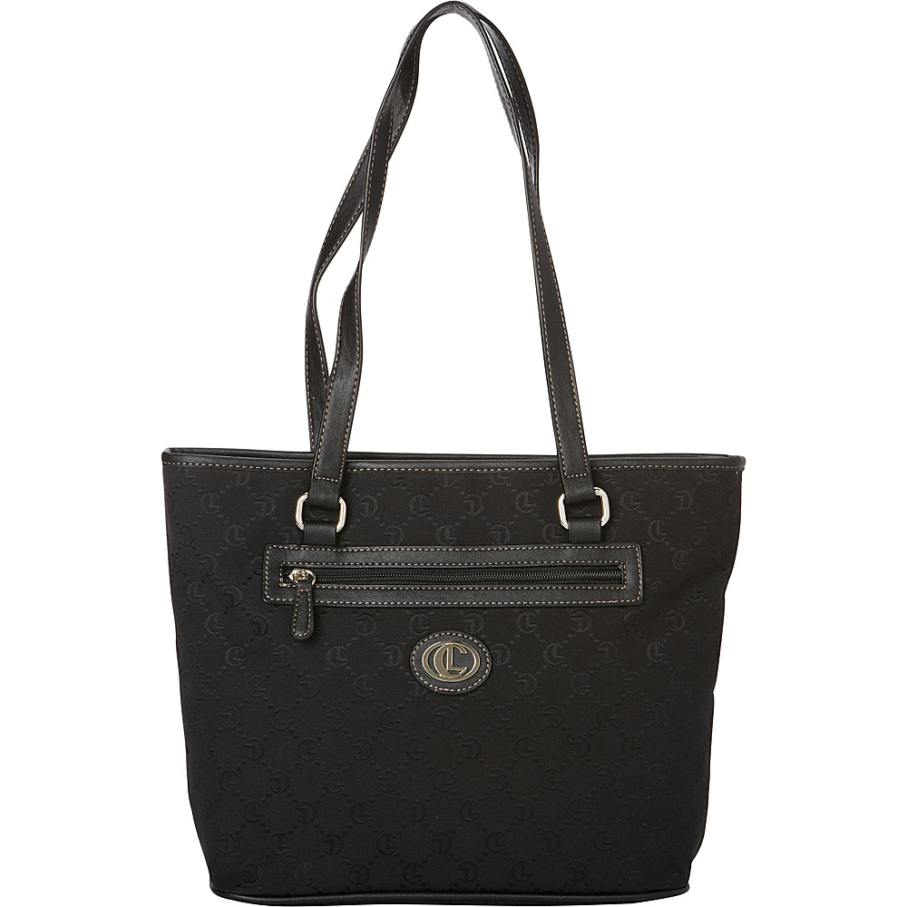Aurielle Carryland Classic Signature Jacquard Tote Black Black Aurielle Carryland Fabric Handbags