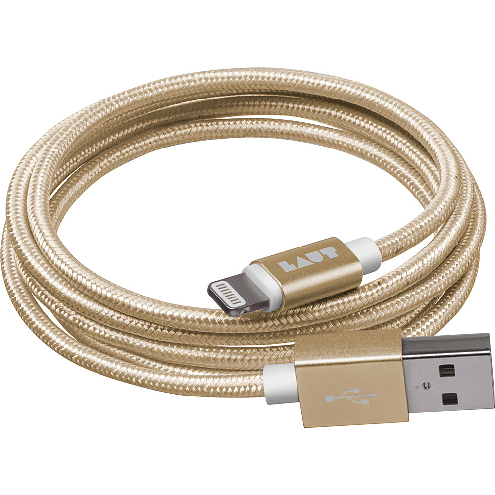 LAUT Link Metallics Lightning Cable for iPhone iPod iPad Series Gold LAUT Electronic Accessories
