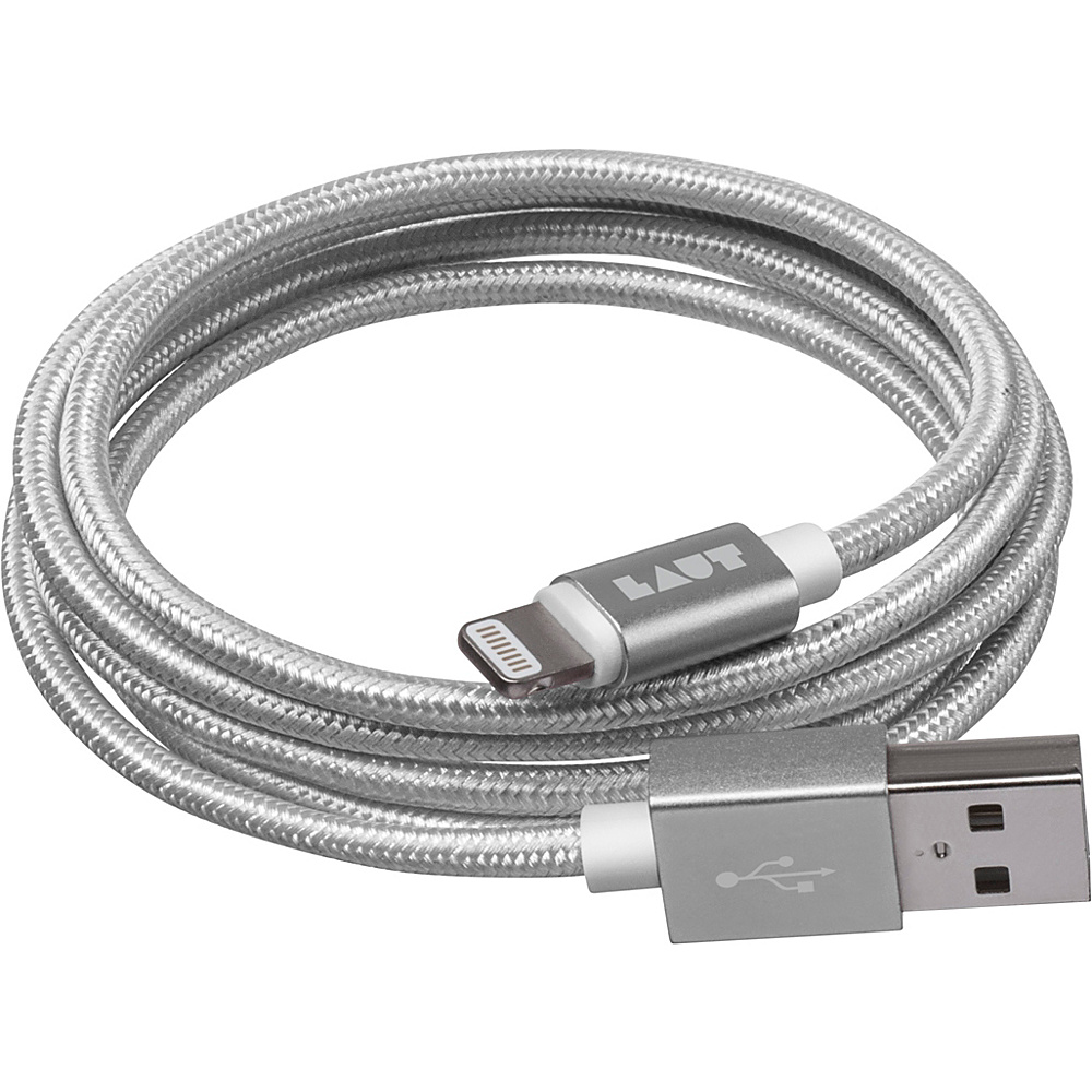 LAUT Link Metallics Lightning Cable for iPhone iPod iPad Series Silver LAUT Electronic Accessories