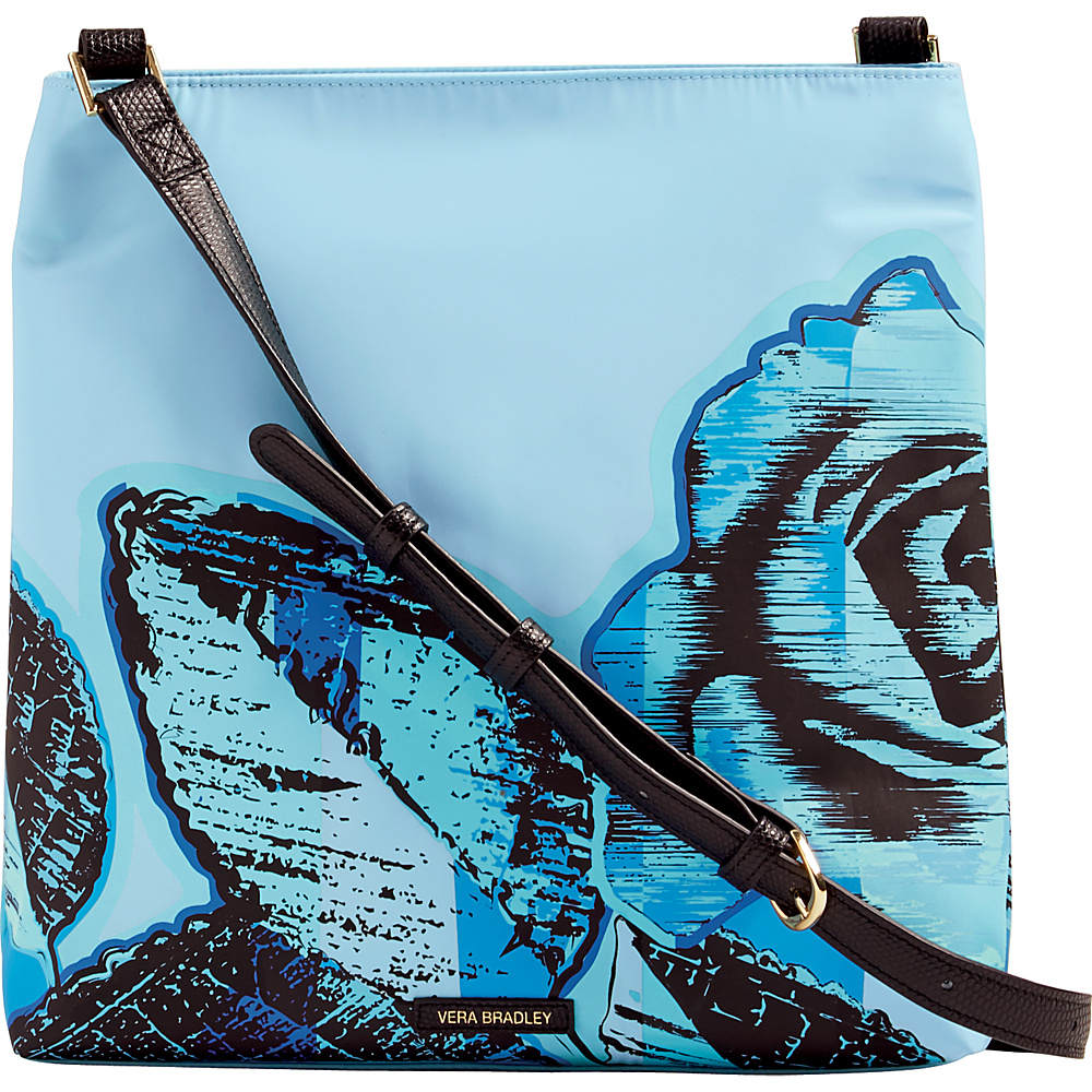 Vera Bradley Preppy Poly Molly Crossbody-Retired Prints Blue Havana Rose - Vera Bradley Fabric Handbags