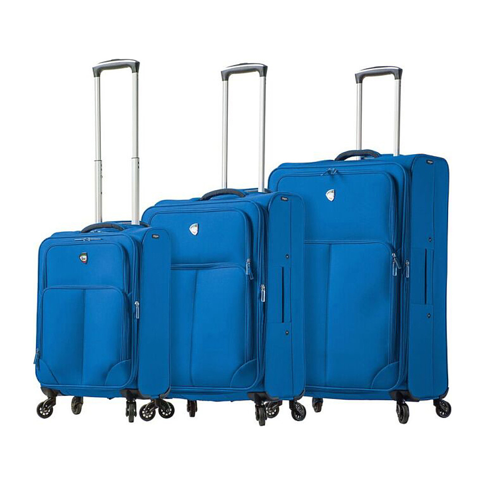 Mia Toro ITALY Leggero Softside Spinner Luggage 3 Piece Set Blue Mia Toro ITALY Luggage Sets