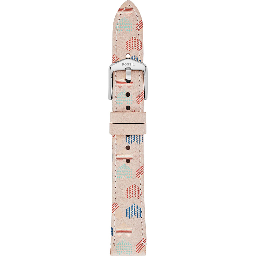 Fossil 16mm Heart Leather Watch Strap Pink Fossil Watches
