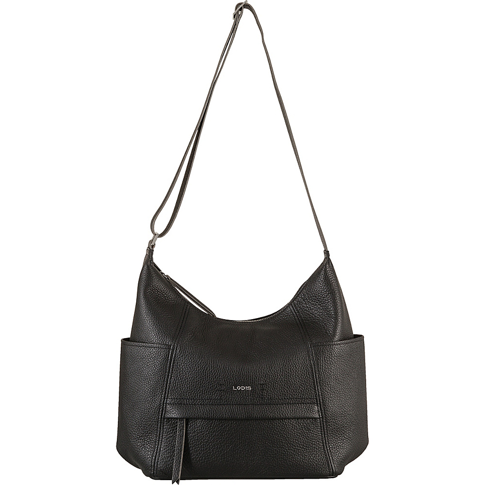 Lodis Valencia Olga Hobo Black - Lodis Leather Handbags