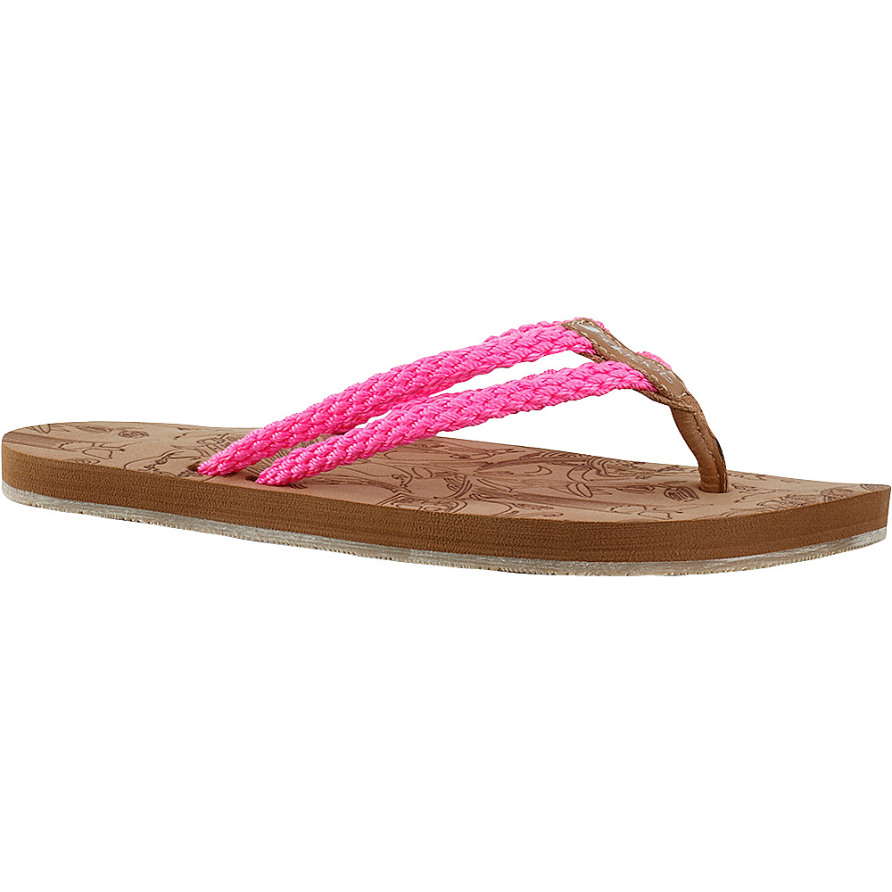 Sakroots Bailen Flip Flop Sandal 6 Neon Pink Sakroots Women s Footwear