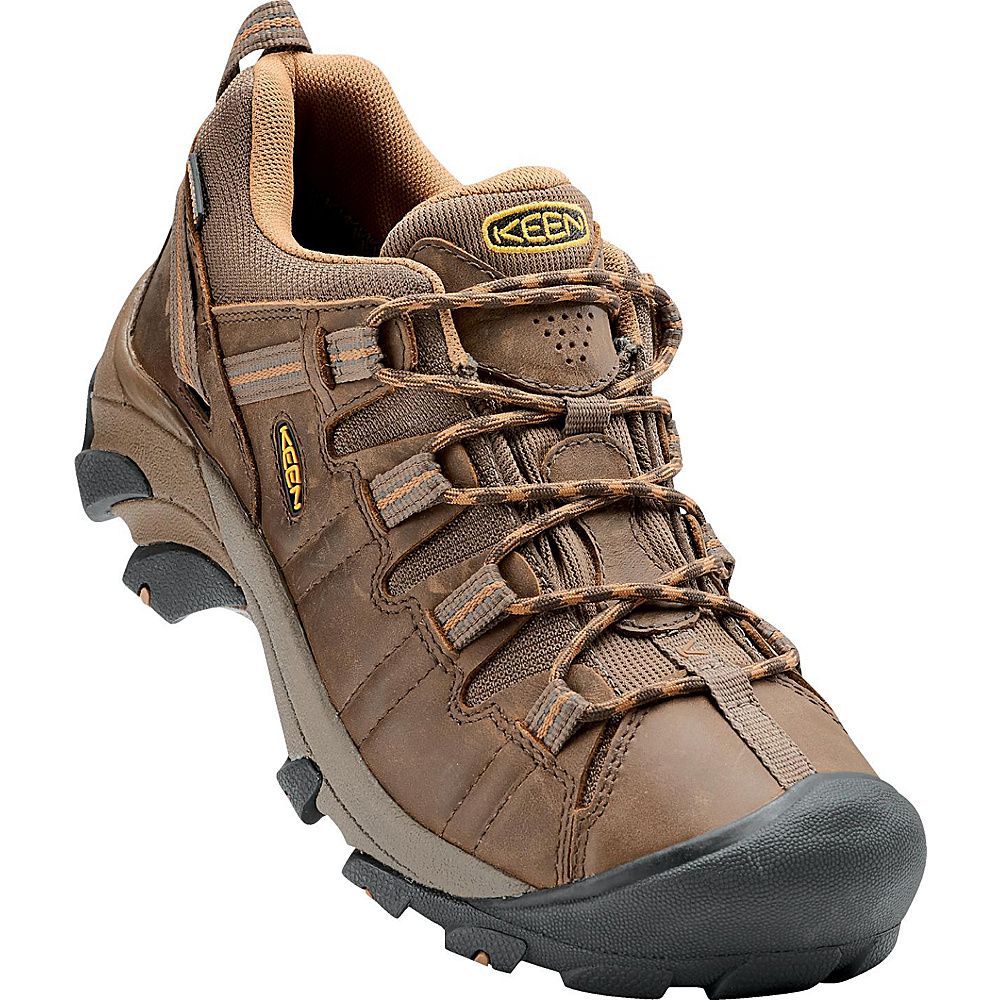 KEEN Mens Targhee II Waterproof Hiking Shoe 8 M Regular Medium Cascade Brown Brown Sugar KEEN Men s Footwear