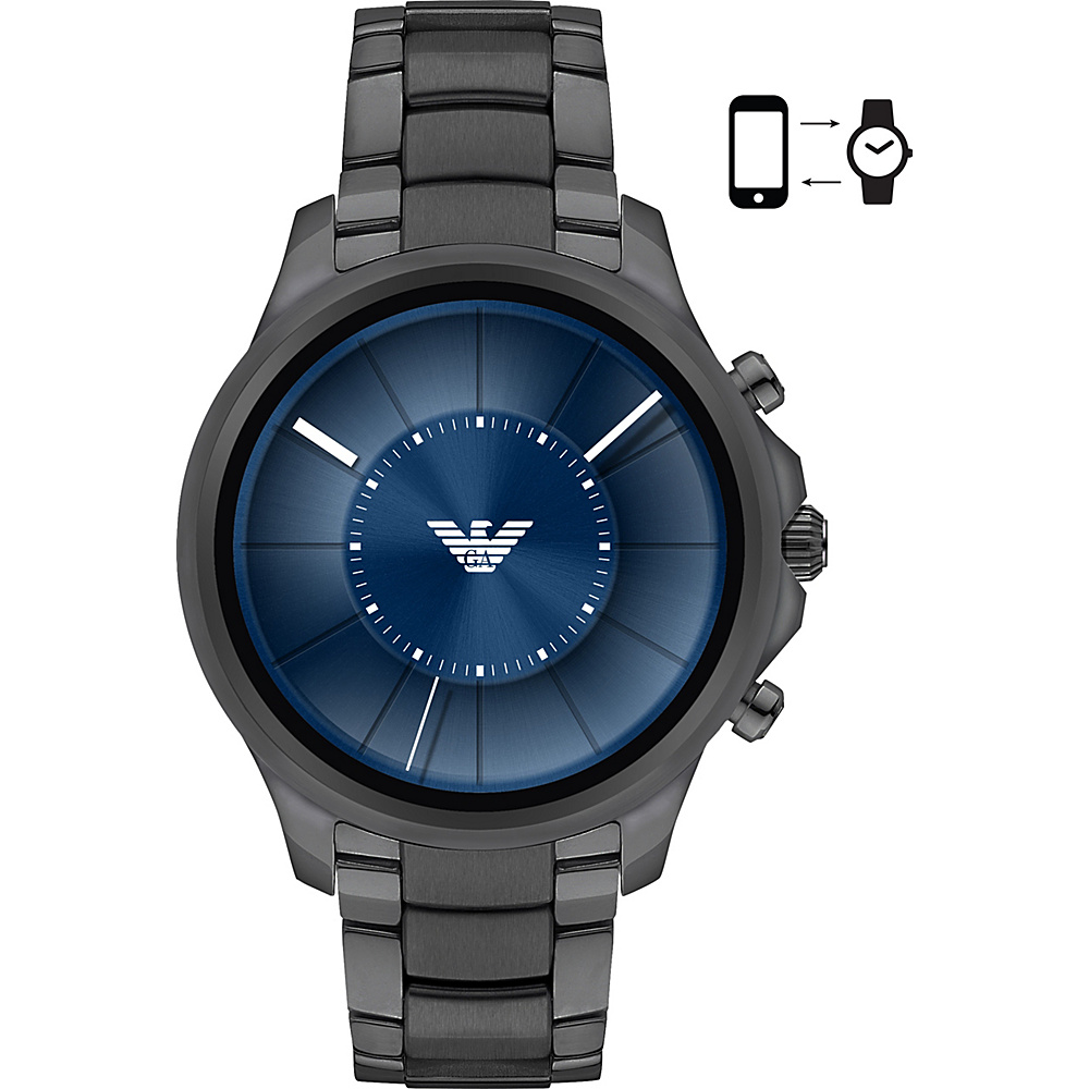 Emporio Armani Connected Mens Touchscreen Smartwatch Grey - Emporio Armani Wearable Technology