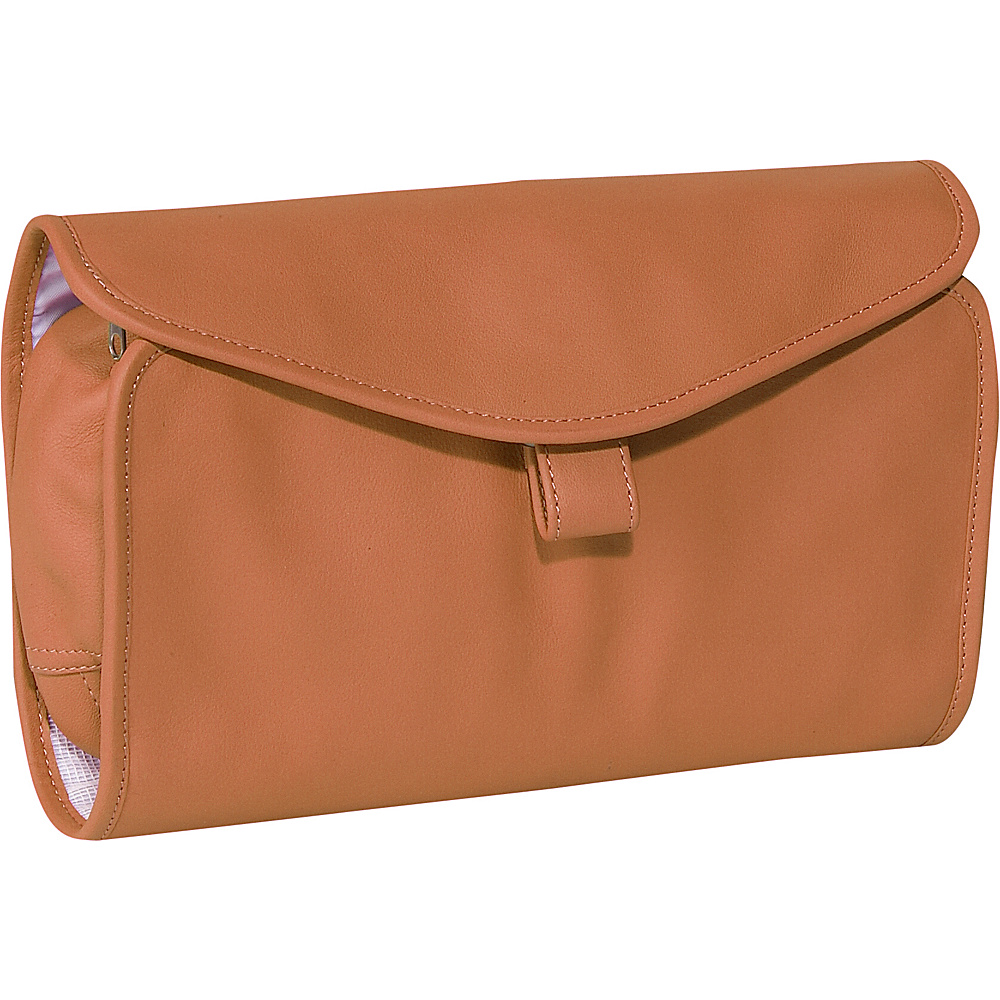 Royce Leather Hanging Toiletry Bag Tan