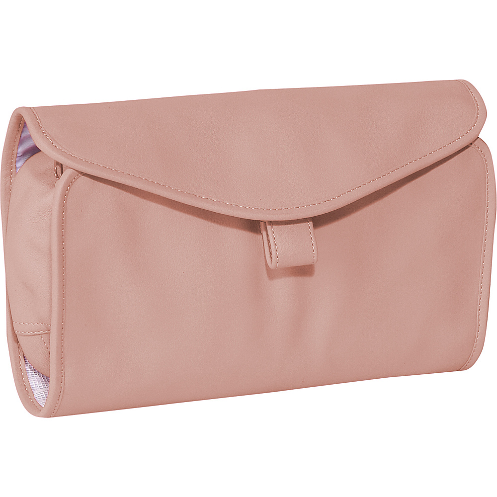 Royce Leather Hanging Toiletry Bag Carnation Pink