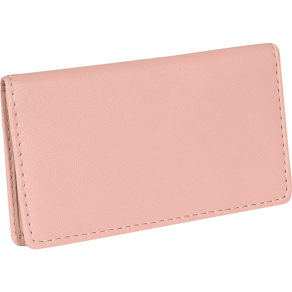 Royce Leather Business Card Case Carnation Pink