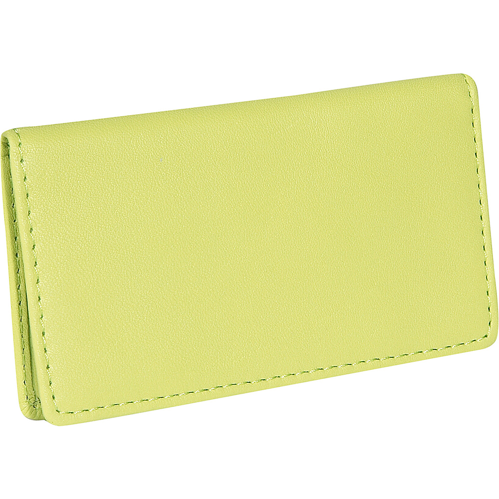 Royce Leather Business Card Case Key Lime Green
