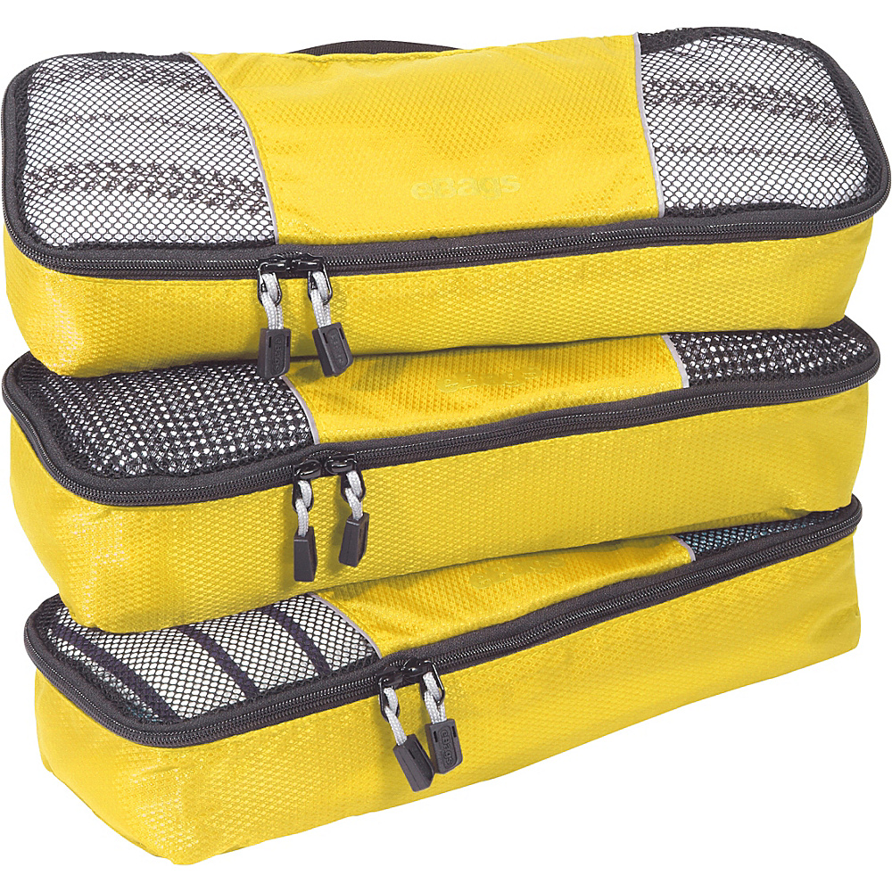 eBags Slim Packing Cubes 3pc Set Canary