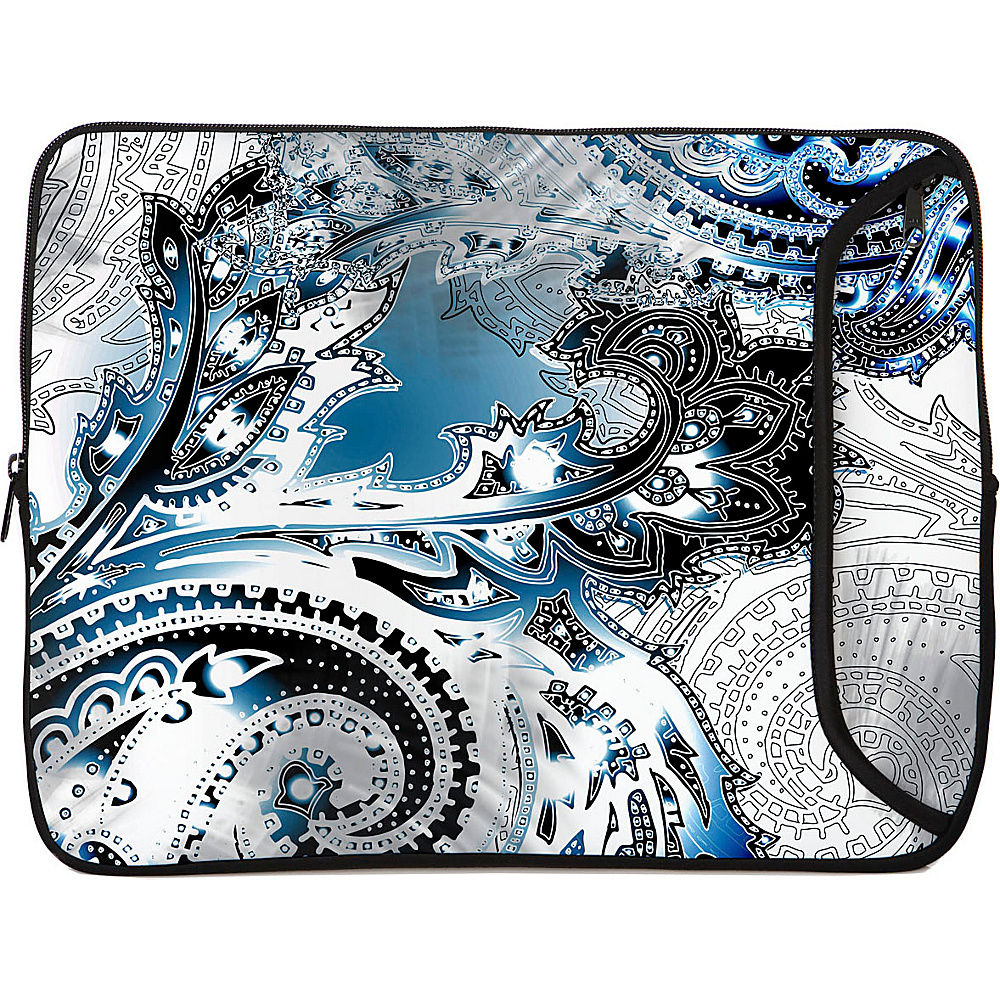 Designer Sleeves 13 Designer Laptop Sleeve Paisley Steel Blue Designer Sleeves Electronic Cases