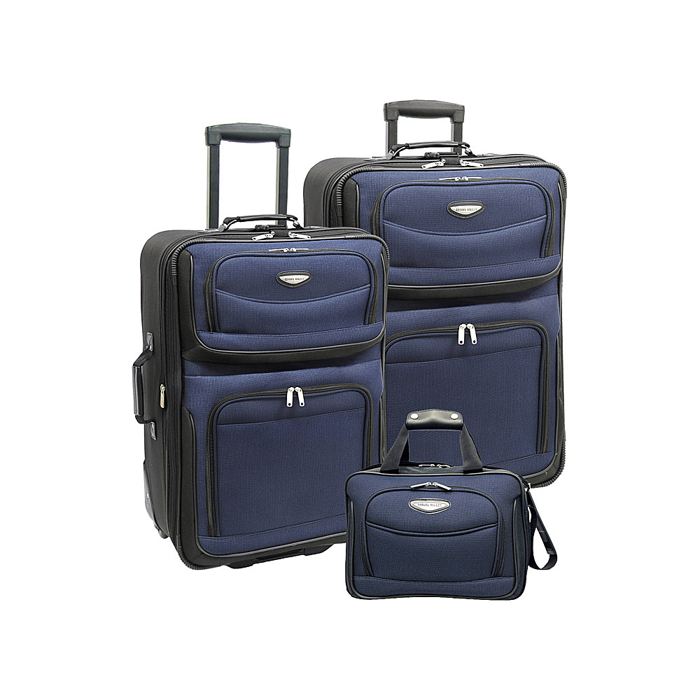 Traveler s Choice Amsterdam 3 Piece Travel Collection Navy Traveler s Choice Luggage Sets