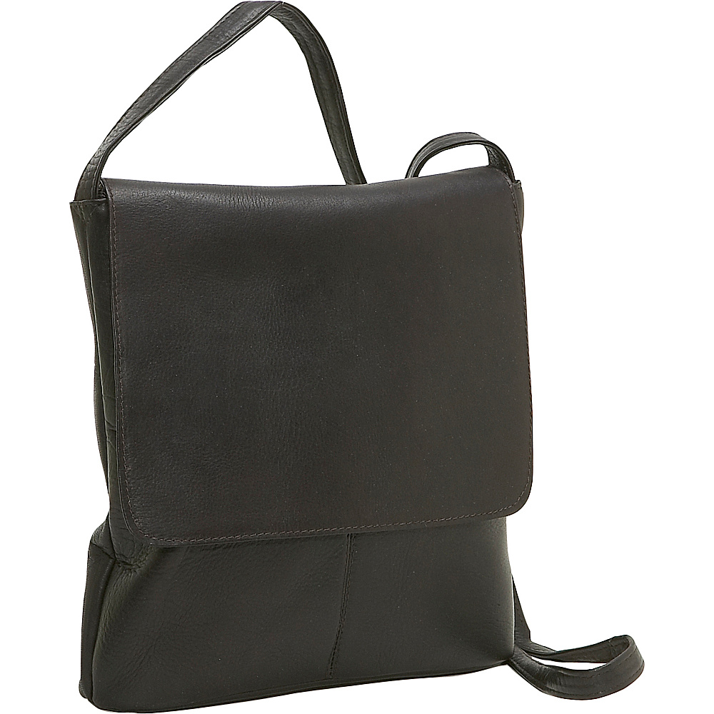 Le Donne Leather Simple Flap Over Caf