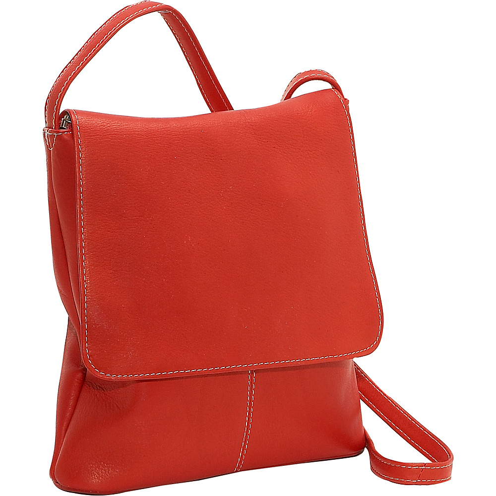 Le Donne Leather Simple Flap Over Red