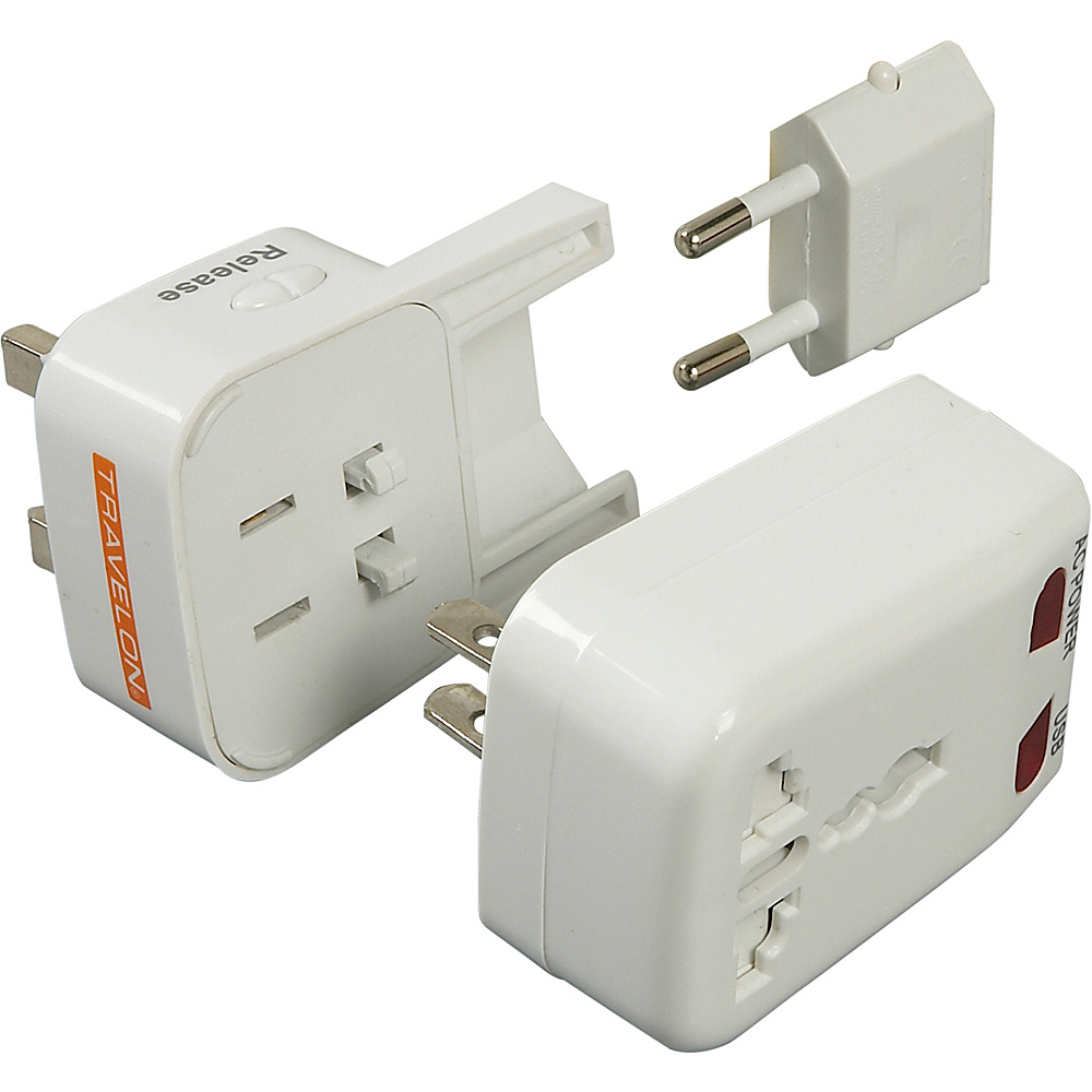Travelon Worldwide Adapter USB Charger White