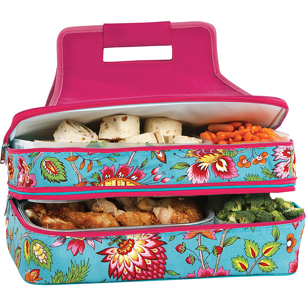 Picnic Plus Entertainer Hot Cold Food Carrier Madeline Turquoise Picnic Plus Travel Coolers