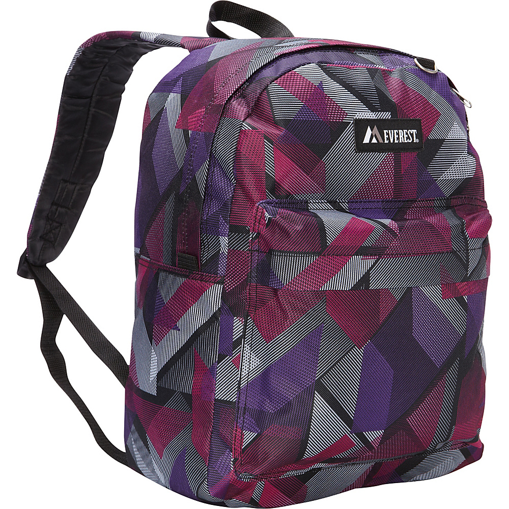 Everest Pattern Printed Backpack Purple Pink Geometric Everest Everyday Backpacks