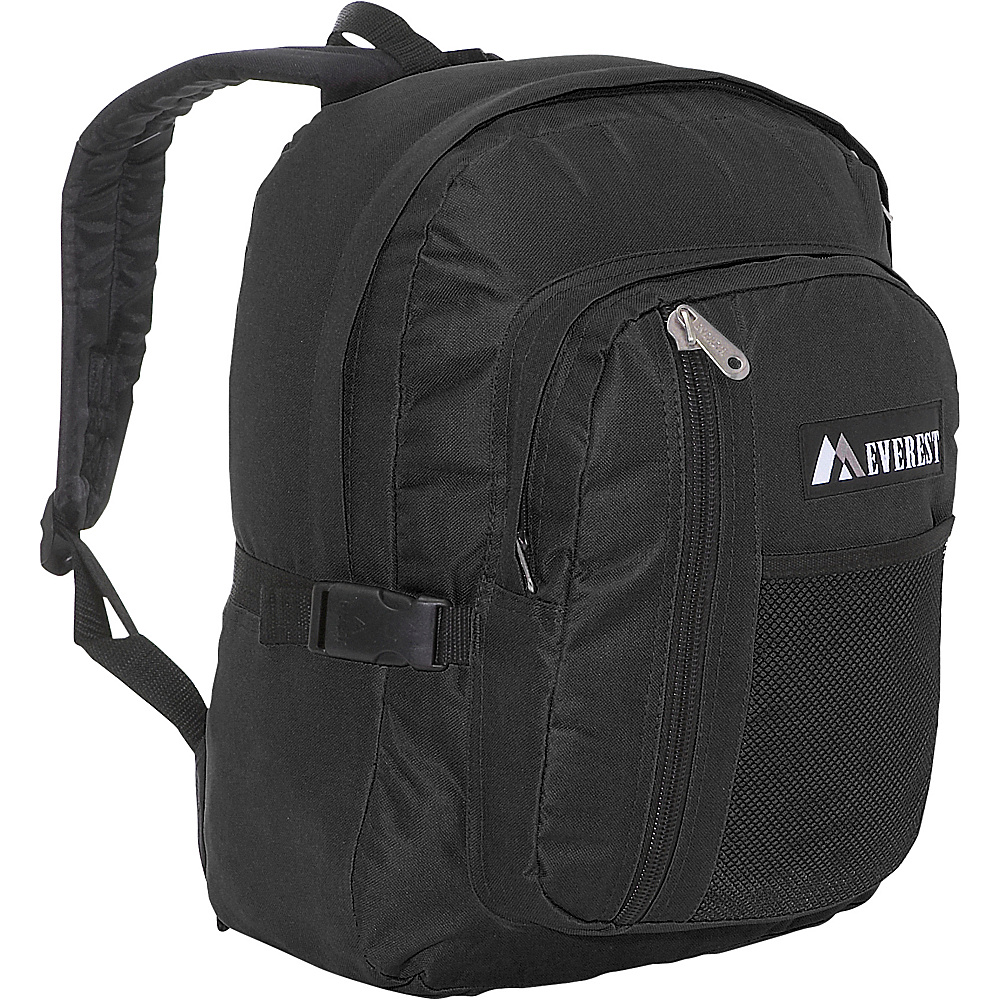 Everest Backpack with Front Mesh Pocket Black