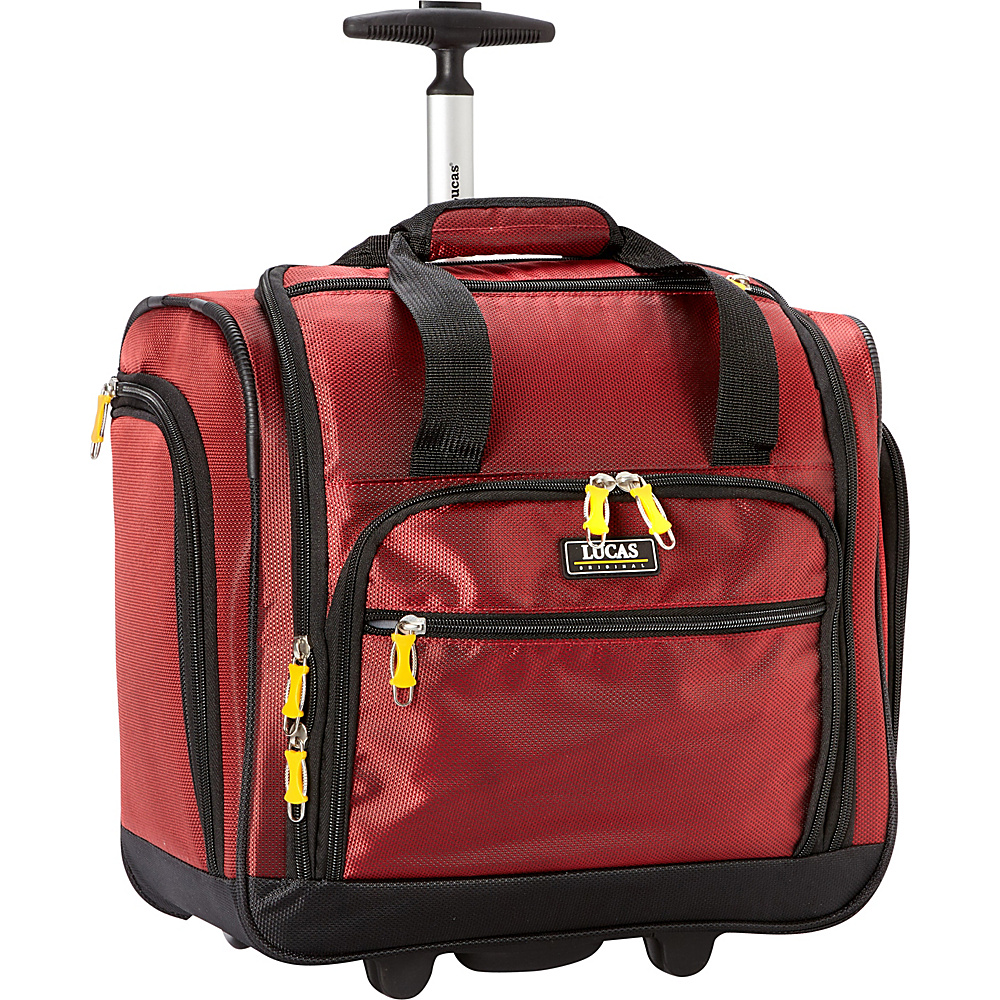 LUCAS Wheeled Under the Seat Luggage Cabin Bag EXCLUSIVE Red