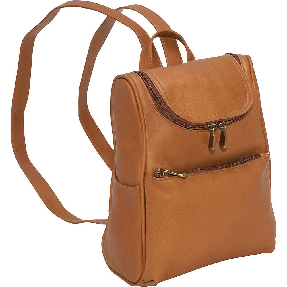 Le Donne Leather Women s Everyday Backpack Purse Tan