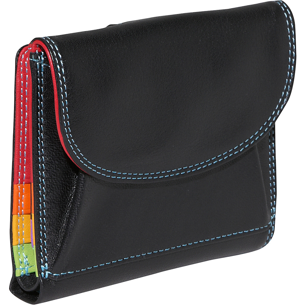 BelArno Large French Multi Color Wallet in Black
