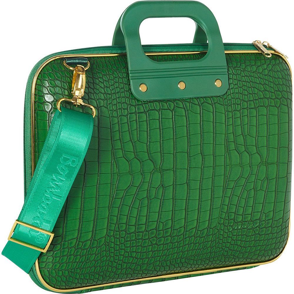Bombata Micro Tablet Briefcase Emerald Green Bombata Non Wheeled Business Cases