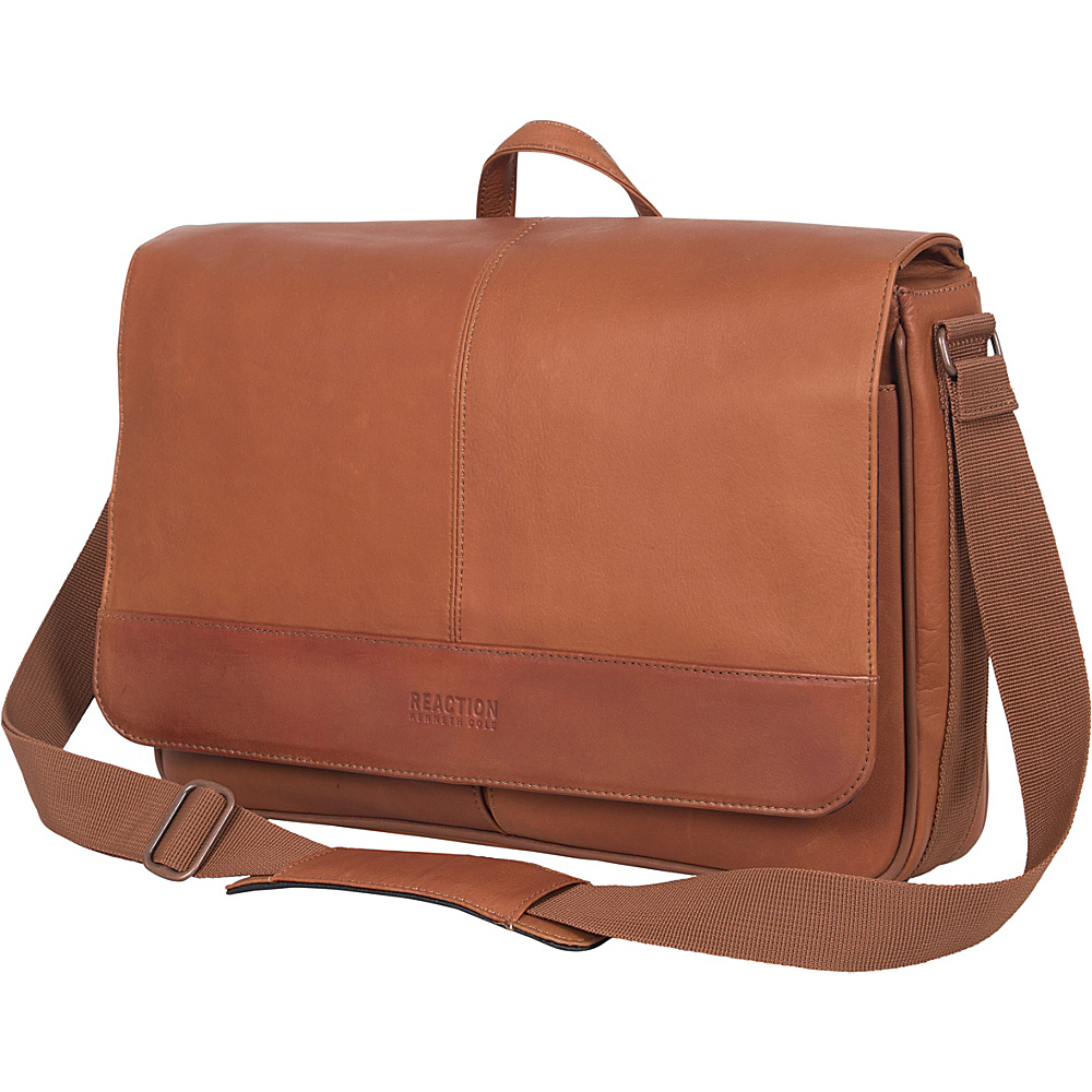 Kenneth Cole Reaction Come Bag Soon Colombian Leather Laptop iPad Messenger eBags Exclusive Cognac Kenneth Cole Reaction Messenger Bags