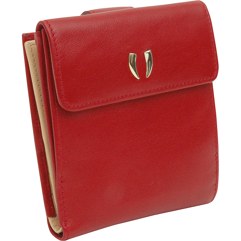 TUSK LTD Donington Gold L Shaped Indexer Wallet Red TUSK LTD Women s Wallets