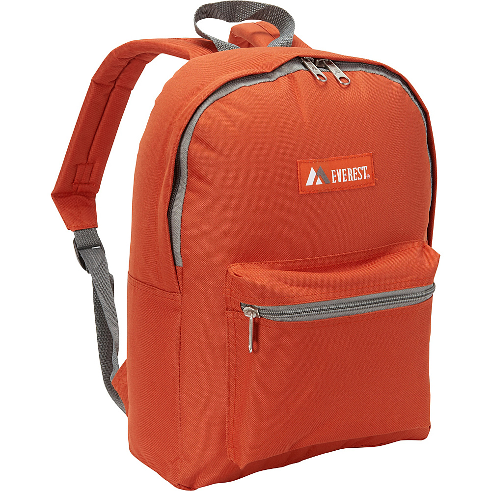 Everest Basic Backpack Rust Orange Black Everest Everyday Backpacks