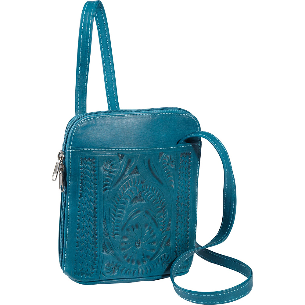 Ropin West Cross body bag Turquoise Ropin West Leather Handbags