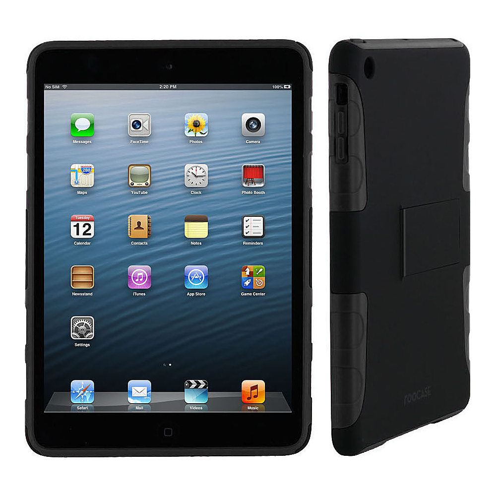 rooCASE Extreme Hybrid TPU Shell Case for iPad Mini Black rooCASE Electronic Cases