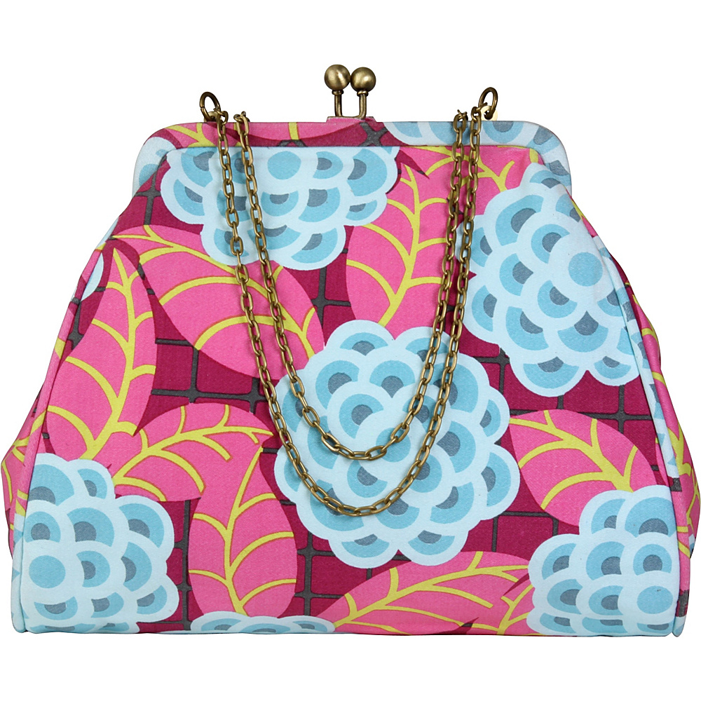 Amy Butler for Kalencom Nora Clutch with Chain Tea Rose Raspberry Amy Butler for Kalencom Women s Wallets