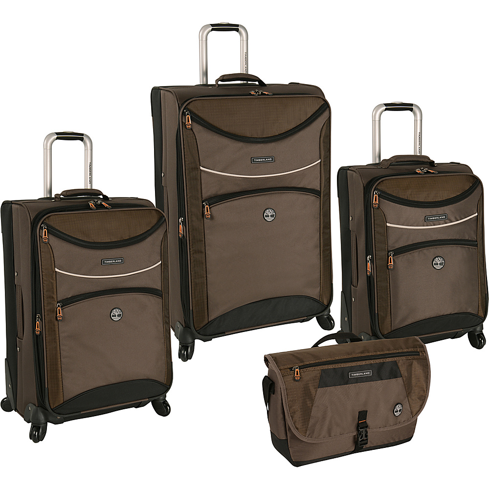 Timberland Rt 4 Four Piece Spinner Luggage Set Cocoa Timberland Luggage Sets