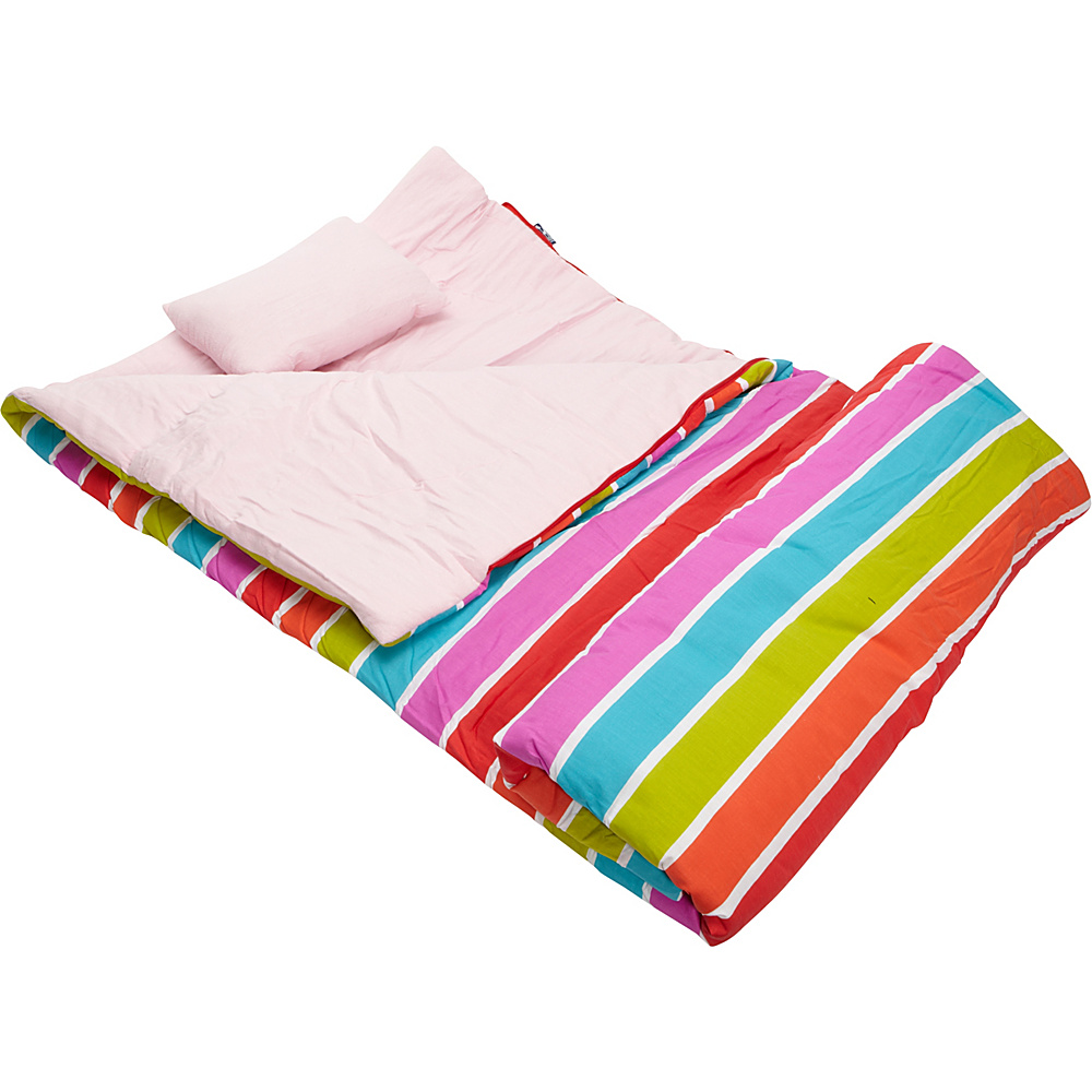 Wildkin Bright Stripes Original Sleeping Bag Bright Stripes Wildkin Travel Pillows Blankets