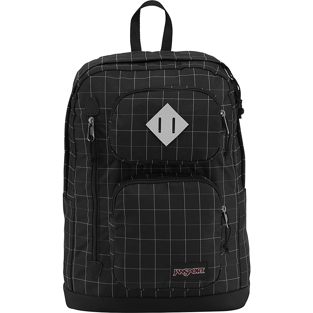 JanSport Houston Laptop Backpack Black Reflective Grid - JanSport Business & Laptop Backpacks