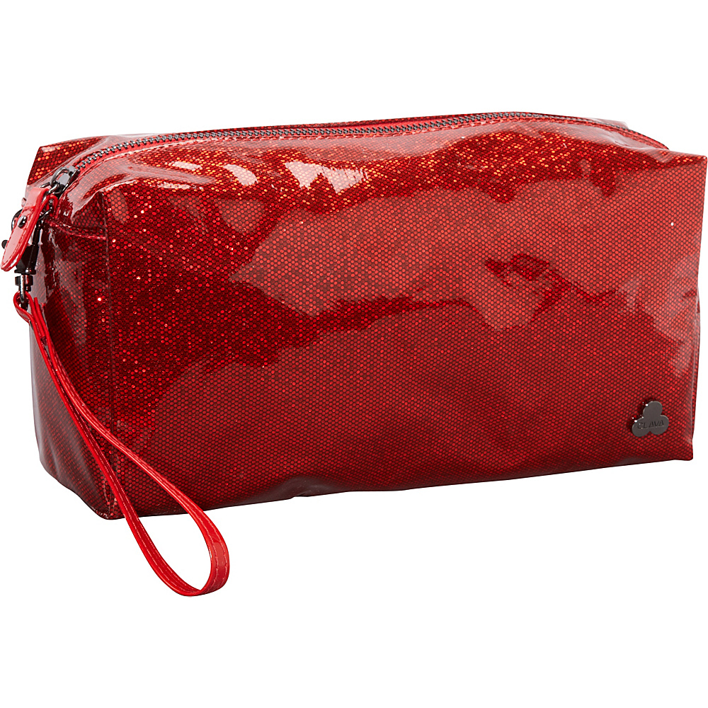Clava Jazz Glitter Large Cosmetic Travel Case Red Clava Women s SLG Other