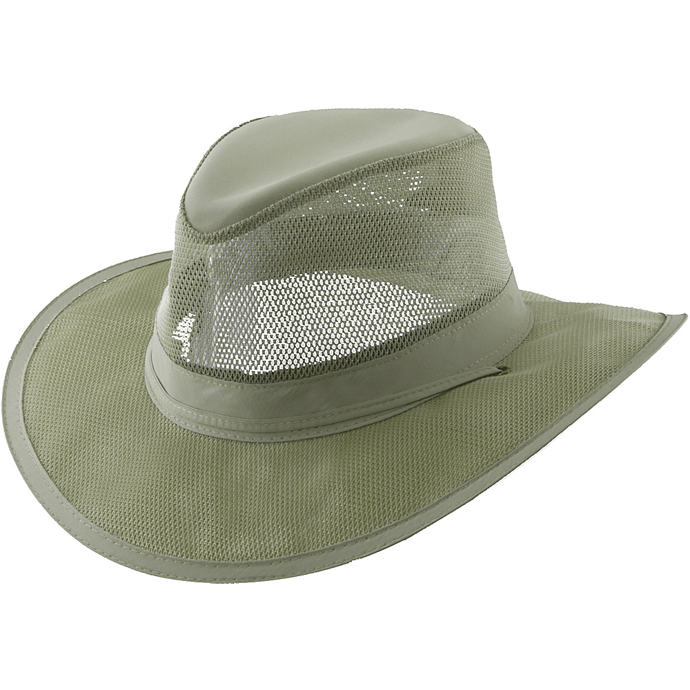 Scala Hats Supplex Mesh Safari Fossil Medium Scala Hats Hats Gloves Scarves