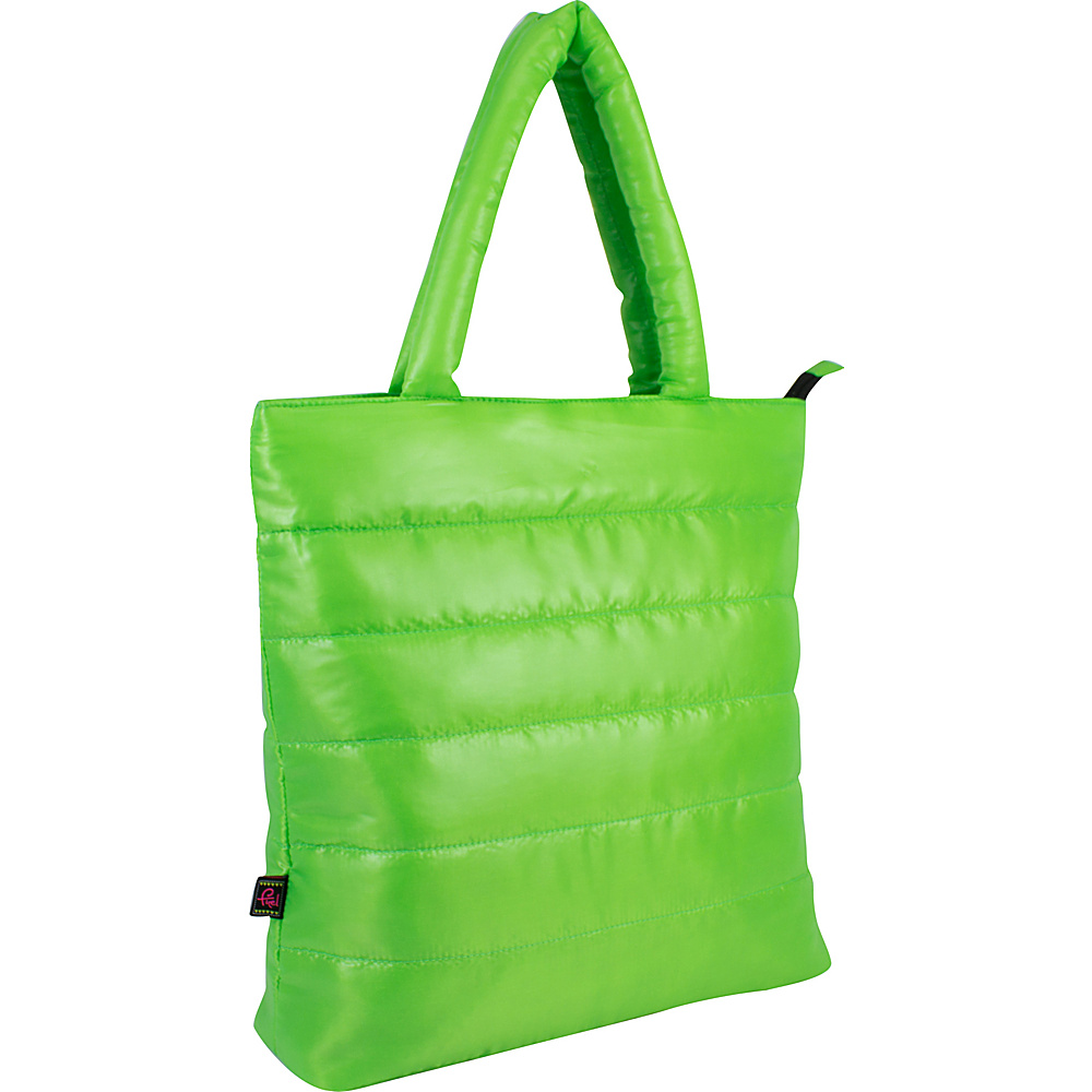 Fuel Neon Quilted Puffy Lap Top Tote Lime Fuel All Purpose Totes