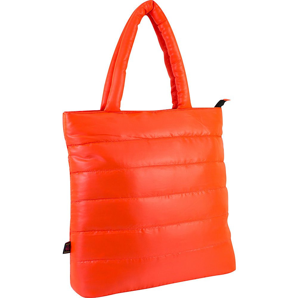 Fuel Neon Quilted Puffy Lap Top Tote Tangerine Fuel All Purpose Totes