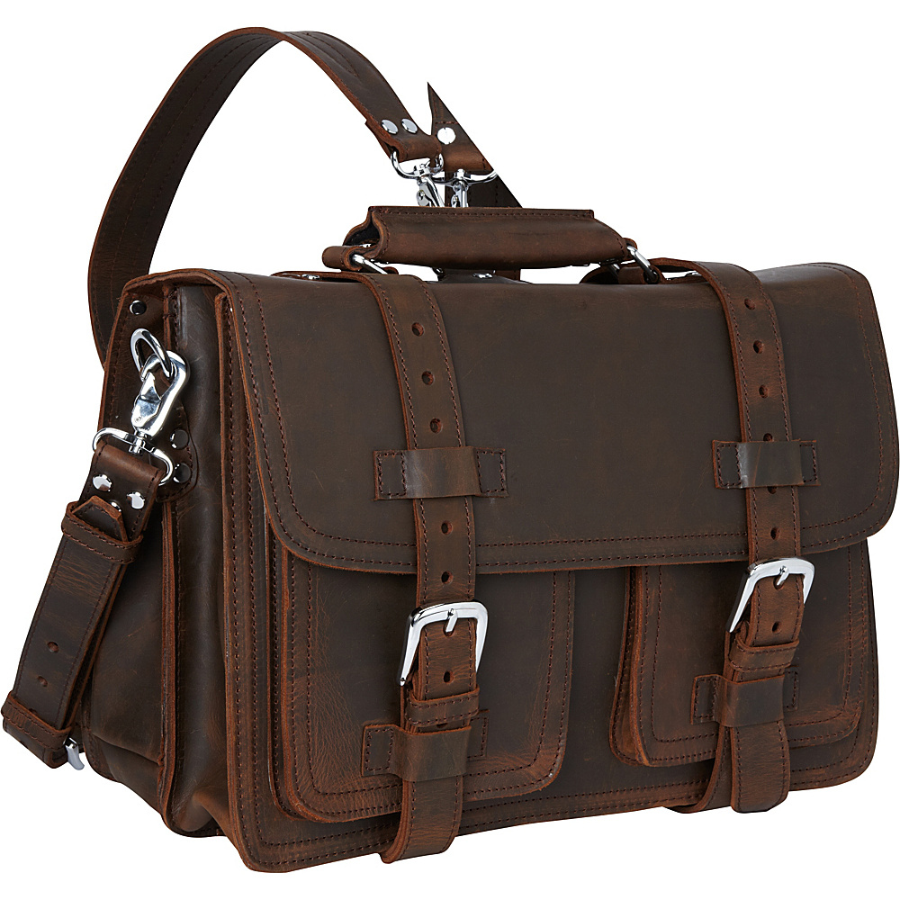 Vagabond Traveler 16 CEO Leather Briefcase Dark Brown Vagabond Traveler Non Wheeled Business Cases