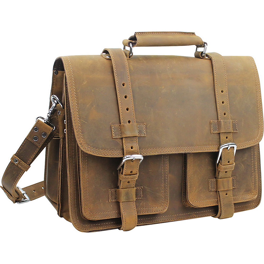 Vagabond Traveler 16 CEO Leather Briefcase Vintage Brown Vagabond Traveler Non Wheeled Business Cases