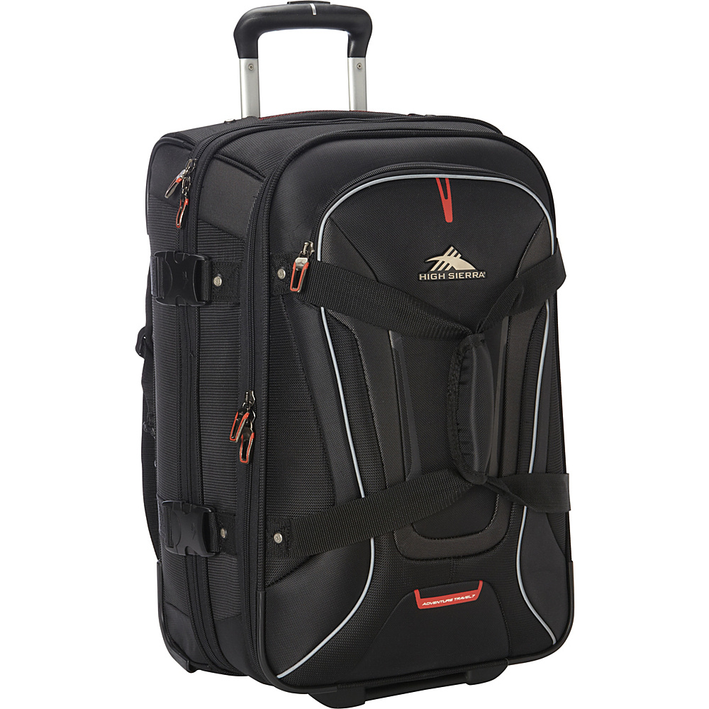 High Sierra AT7 Carry on Wheeled Duffel with Backpack straps Black High Sierra Rolling Duffels
