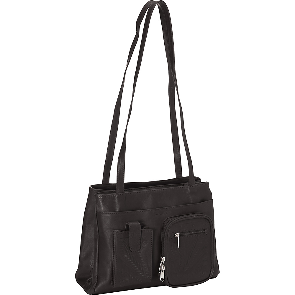 Ropin West Concealed Weapon Handbag Black Ropin West Leather Handbags