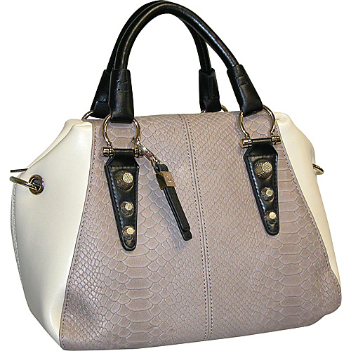 Buxton Hannah Bowler Satchel Taupe - Buxton Leather Handbags