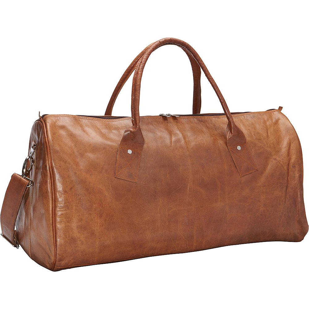 Sharo Leather Bags Leather Duffle Carry on Travel Bag Brown Sharo Leather Bags Travel Duffels
