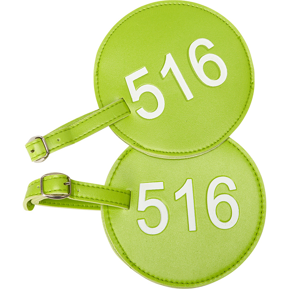 pb travel Number Luggage Tag 516 Set of 2 Green pb travel Luggage Accessories