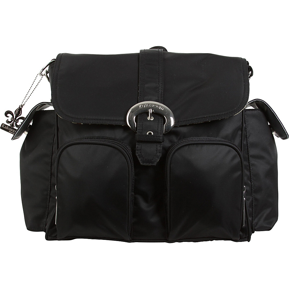 Kalencom Matte Coated Double Duty Diaper Backpack Black Kalencom Diaper Bags Accessories